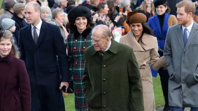 Prince Philip at Sandringham for the Christmas service in 2017