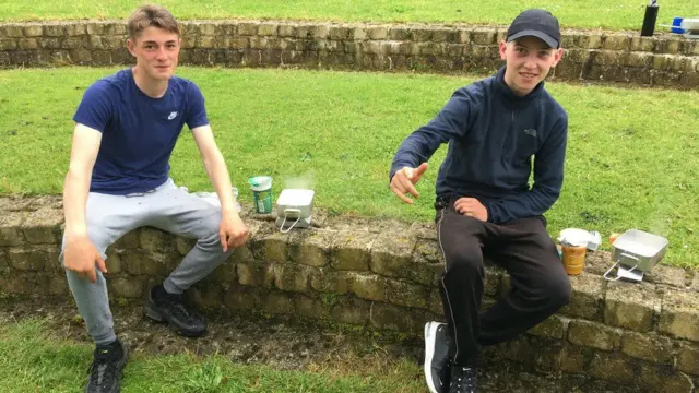 Friends Nathan (left) and James were often in trouble with police before they signed up to do their bronze award