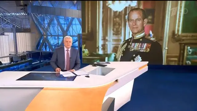 A screengrab from Russian tv