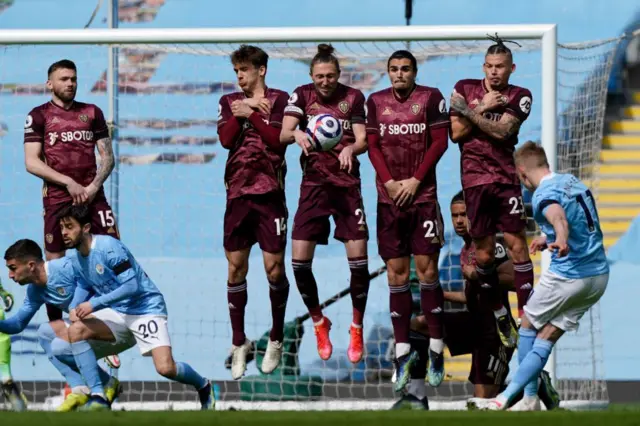 Oleksandar Zinchenko has free-kick blocked