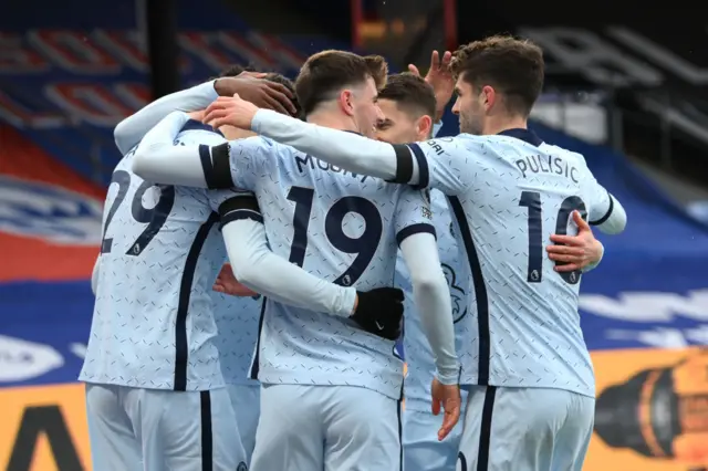 Chelsea celebrate Kai Havertz goal