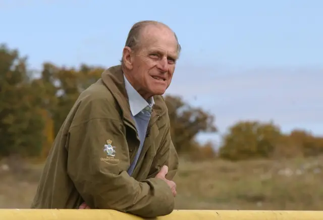 The Duke of Edinburgh during a tour of battlefields in the Crimea, Ukraine in 2004