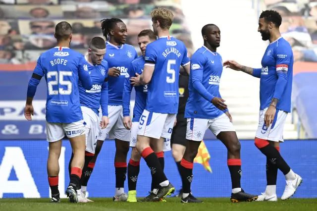 Rangers lead 1-0 thanks to a Joe Aribo goal