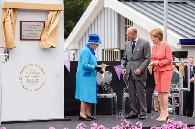 Queen, Prince Philip and Nicola Sturgeon