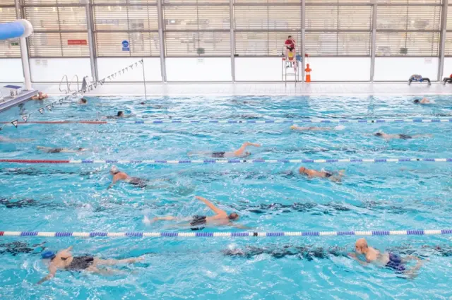 Swimmers at Clissold Leisure Centre