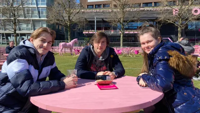 Left to right - Finn, Tom and Shannon