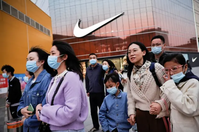 People in Beijing, China, on 5 April 2021