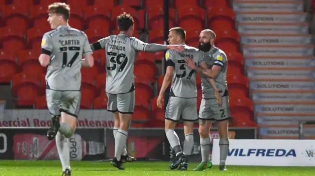 Burton goal celebration