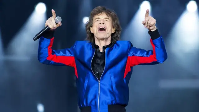 Sir Mick Jagger on stage (file image)