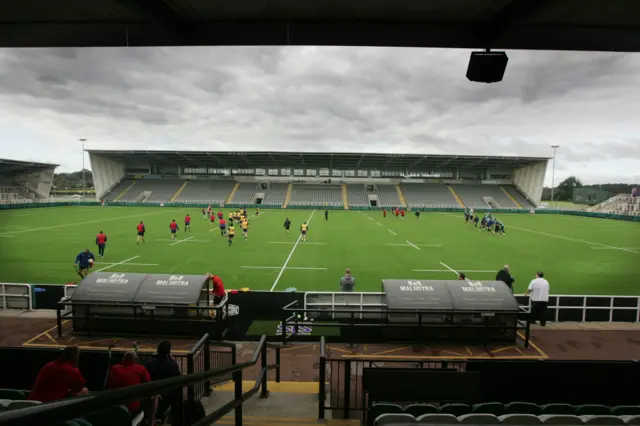 Kingston Park ground of Newcastle Falcons