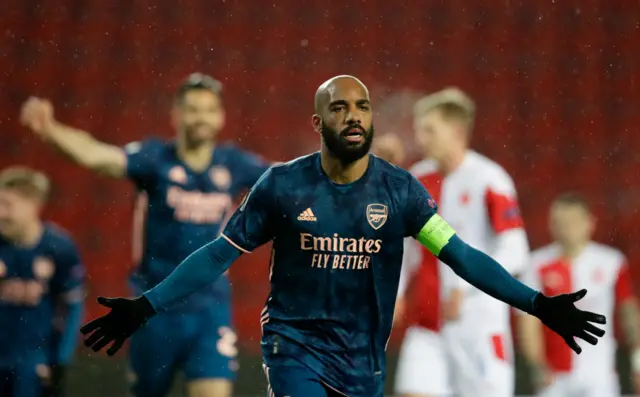 Alexandre Lacazette celebrates