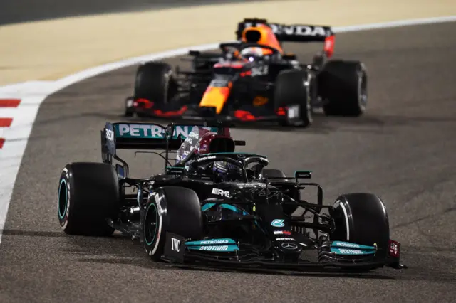 Lewis Hamilton and Max Verstappen