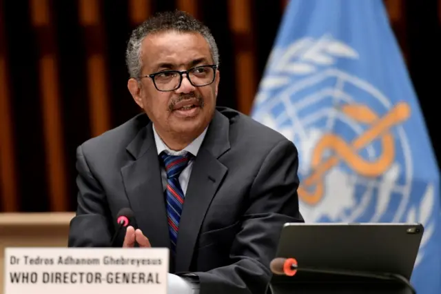 World Health Organization (WHO) Director-General Tedros Adhanom Ghebreyesus