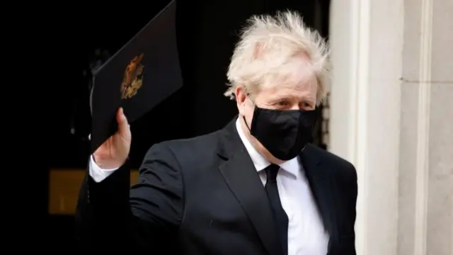 Boris Johnson leaving Downing Street