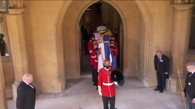 The Duke's coffin