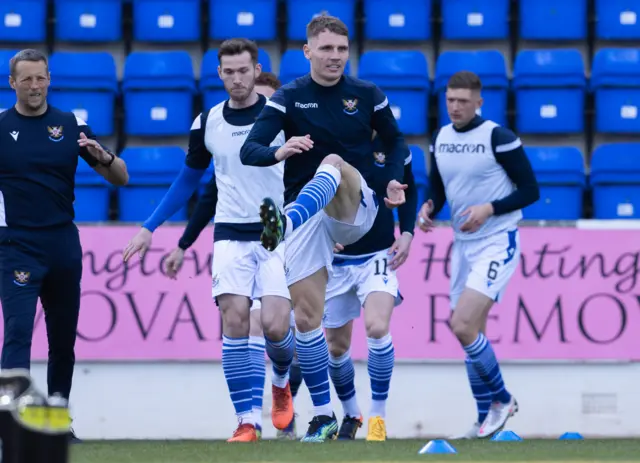 St Johnstone captain Jason Kerr during today's warm-up