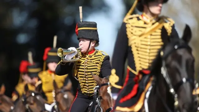 Members of The Kings Troop Royal Horse Artillery