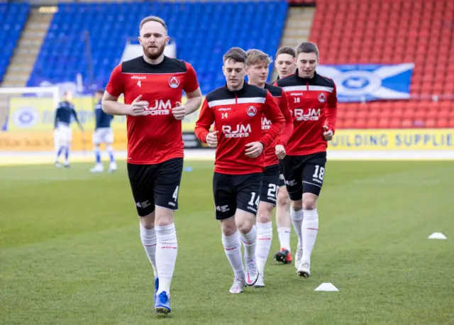 Clyde warm up at McDiarmid Park