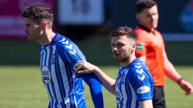 Kilmarnock's Kyle Lafferty and Greg Kiltie