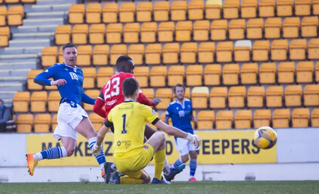 Michael O'Halloran makes it 2-0 for St Johnstone