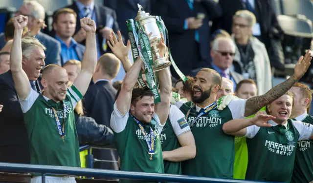 Hibernian ended a 114-year wait to lift the Scottish Cup in 2016