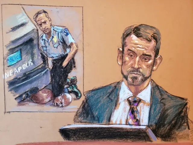 Derek Chauvin courtroom sketch