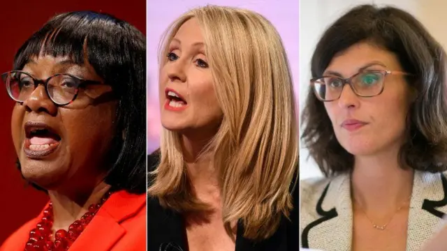 Diane Abbott, Esther McVey and Layla Moran