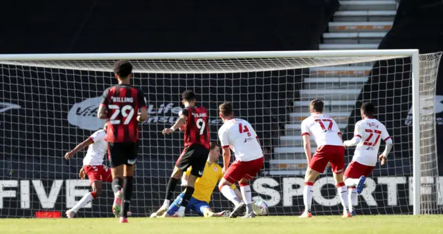 Dominic Solanke scores for Bournemouth