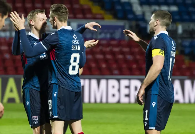 Billy McKay (left) put Ross County in the lead