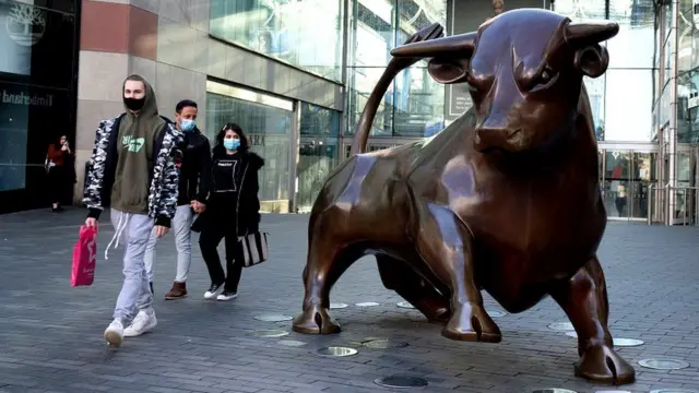 Shoppers at Birmingham Bullring