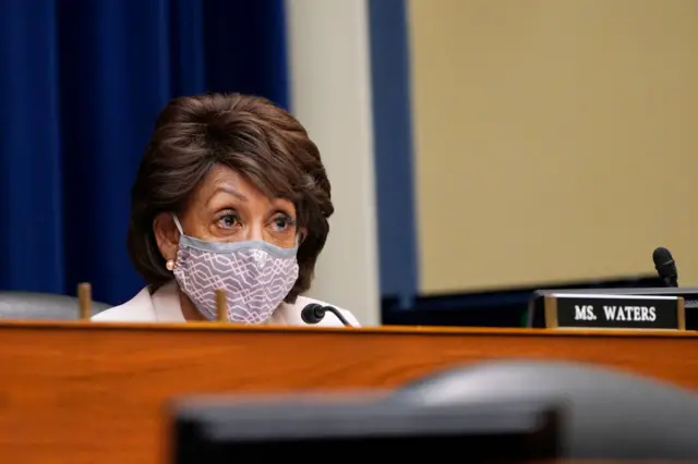 Maxine Waters speaks during a House Select Subcommittee hearing on April 15, 2021