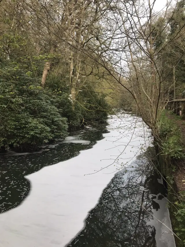 Froth in River Ouseburn