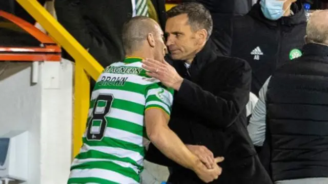 Celtic's Scott Brown and Aberdeen's Stephen Glass