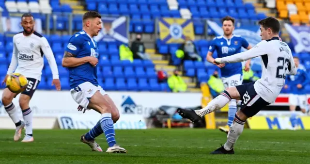 Scott Wright scored his first goal for Rangers