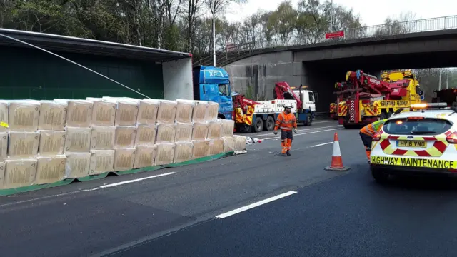 The overtopped lorry