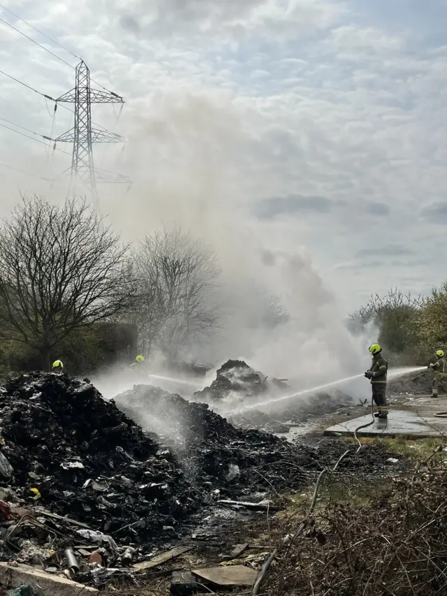 Crews tackling the blaze in Willenhall