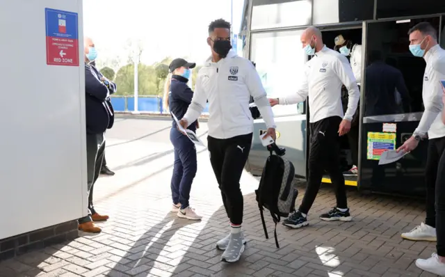 West Brom arrive at Leicester