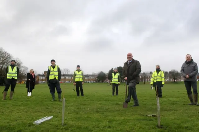 Tree planting on Nuns Moor for the Walking With The Wounded project