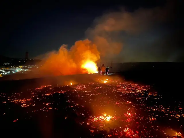 Hollybank Quarry fire