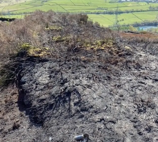 Aftermath of the moorland fire