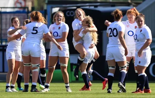 England celebrate