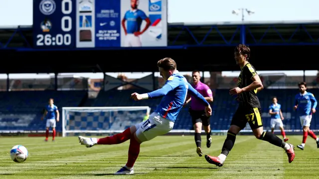 Ronan Curtis scores for Portsmouth