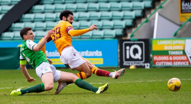 Jordan Roberts fired Motherwell in front on their last visit to Easter Road