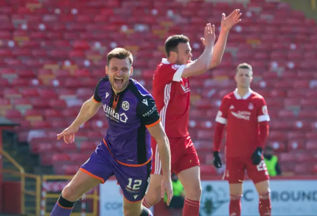 Dundee United's Ryan Edwards celebrates