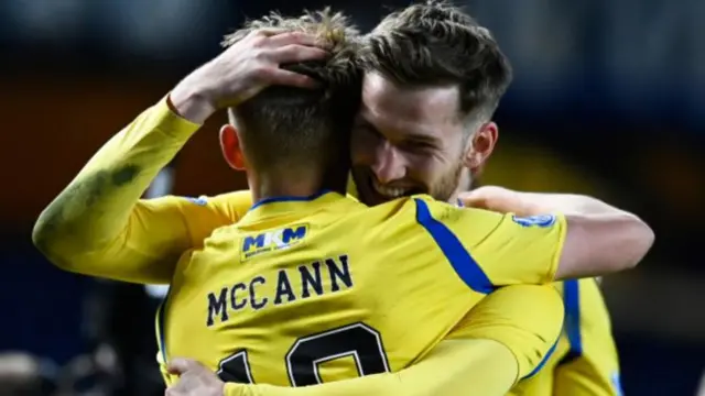 St Johnstone's Ali McCann celebrates