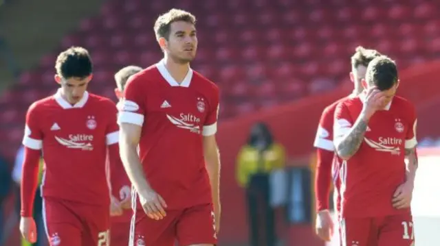 Aberdeen players troop off disappointed