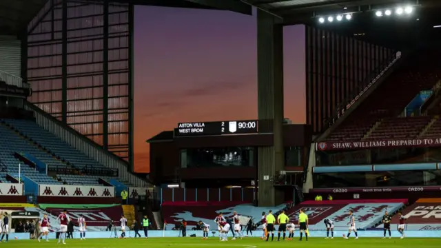 Villa Park after Aston Villa's draw with West Brom