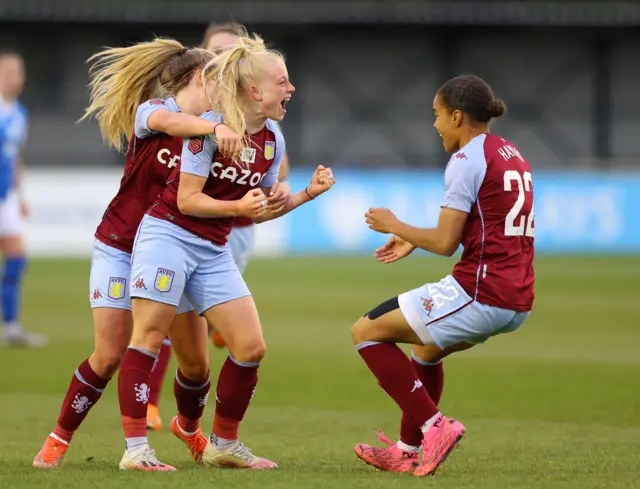 Freya Gregory celebrates