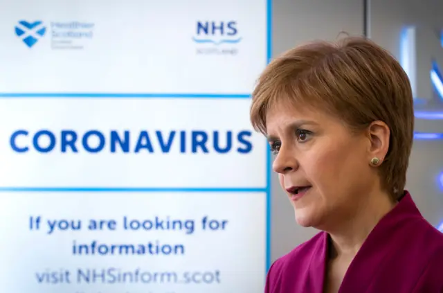 Nicola Sturgeon visits an NHS call centre