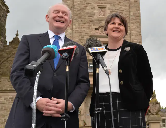 Arlene Foster with Martin McGuinness